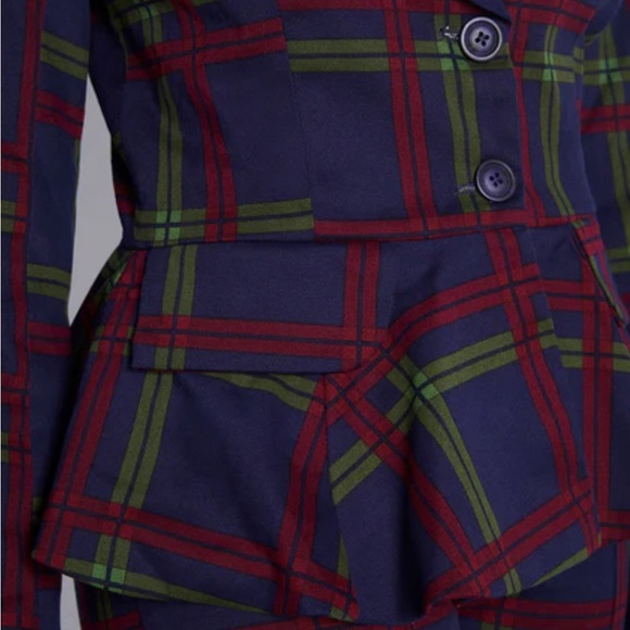 ModCloth x Collectif Plaid-Minded Blazer XXS - Picture 3 of 6